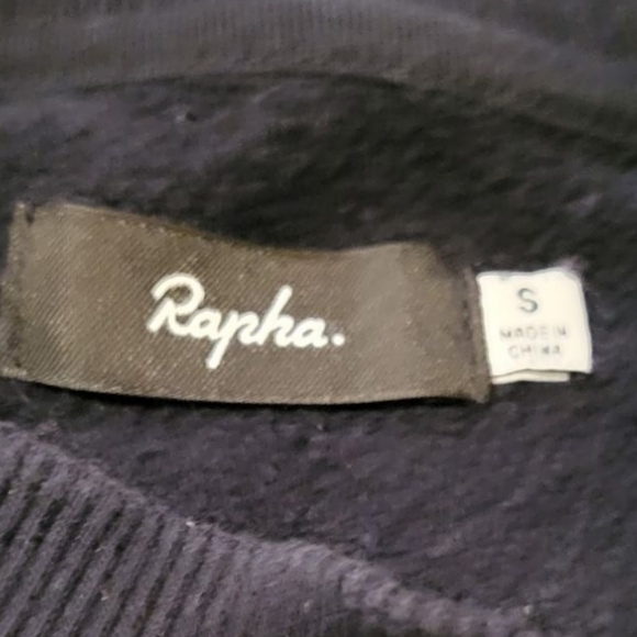 Rapha Logo Sweatshirt Men's Small Black 3d Print Spell Out Monochrome Pullover - Picture 5 of 9